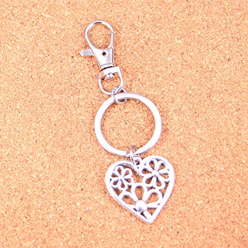Preisvergleich Produktbild HUIQING Mode Herz Blume Schlüsselbund Auto Charms Schmuck für Schlüsselanhänger Schmuck Schmuck Geschenk