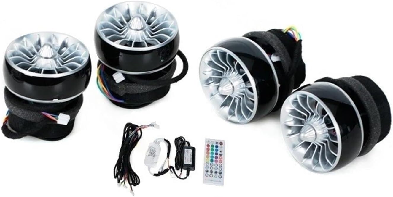 Car LED Front Dashboard AC Air Condition Vent Outlet Accessories Compatible For Benz Smart Turbo Vent Outlet Trim(A)