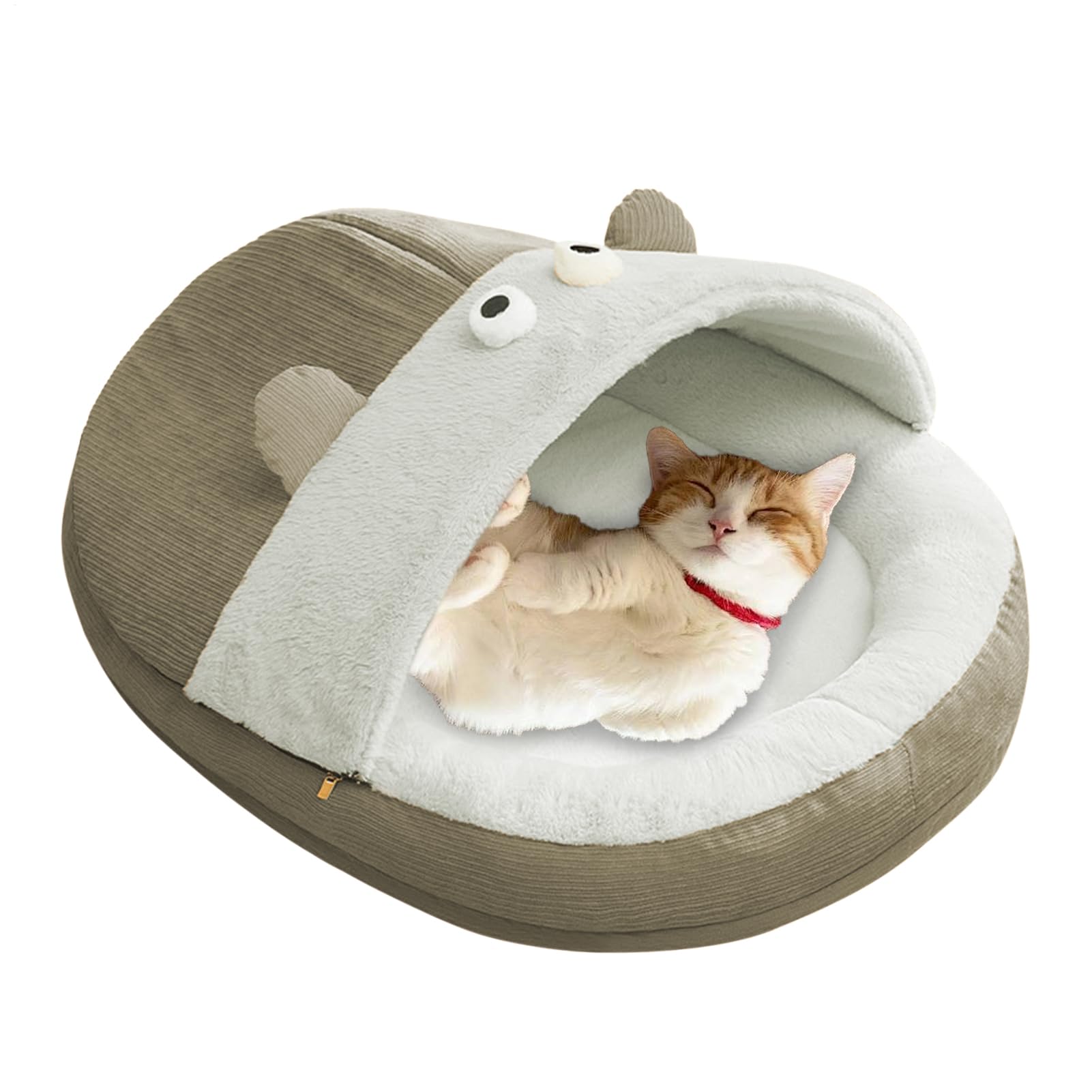 Lit de chat couvert enveloppant : offrez un nid chaud et rassurant à votre compagnon