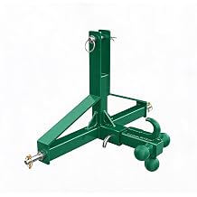 Cat 1 3-Point Hitch 2" 4-Way Ball Mount & Hook