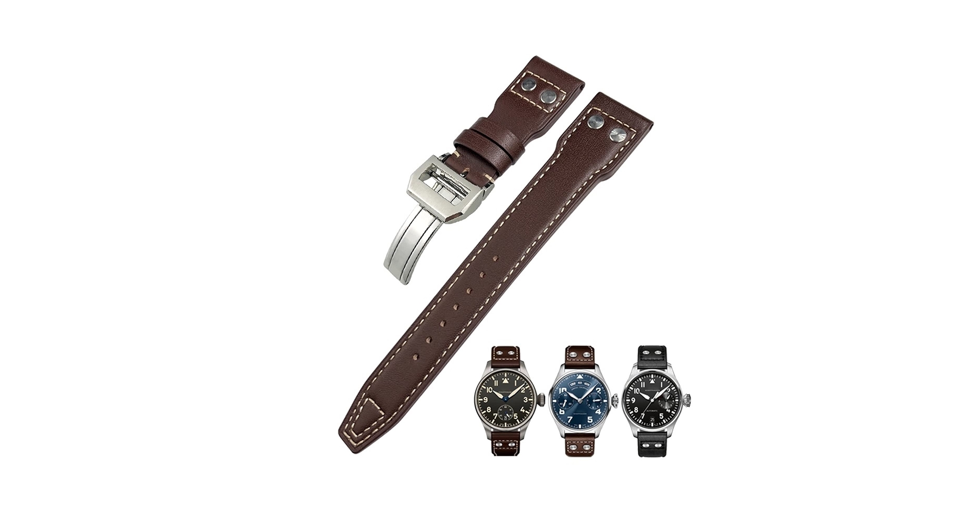 IWC シャウハウゼン 時計バンド ウォッチバンド18mm Amazon.co.jp: 20mm 本革時計バンド IWC ビッグパイロット