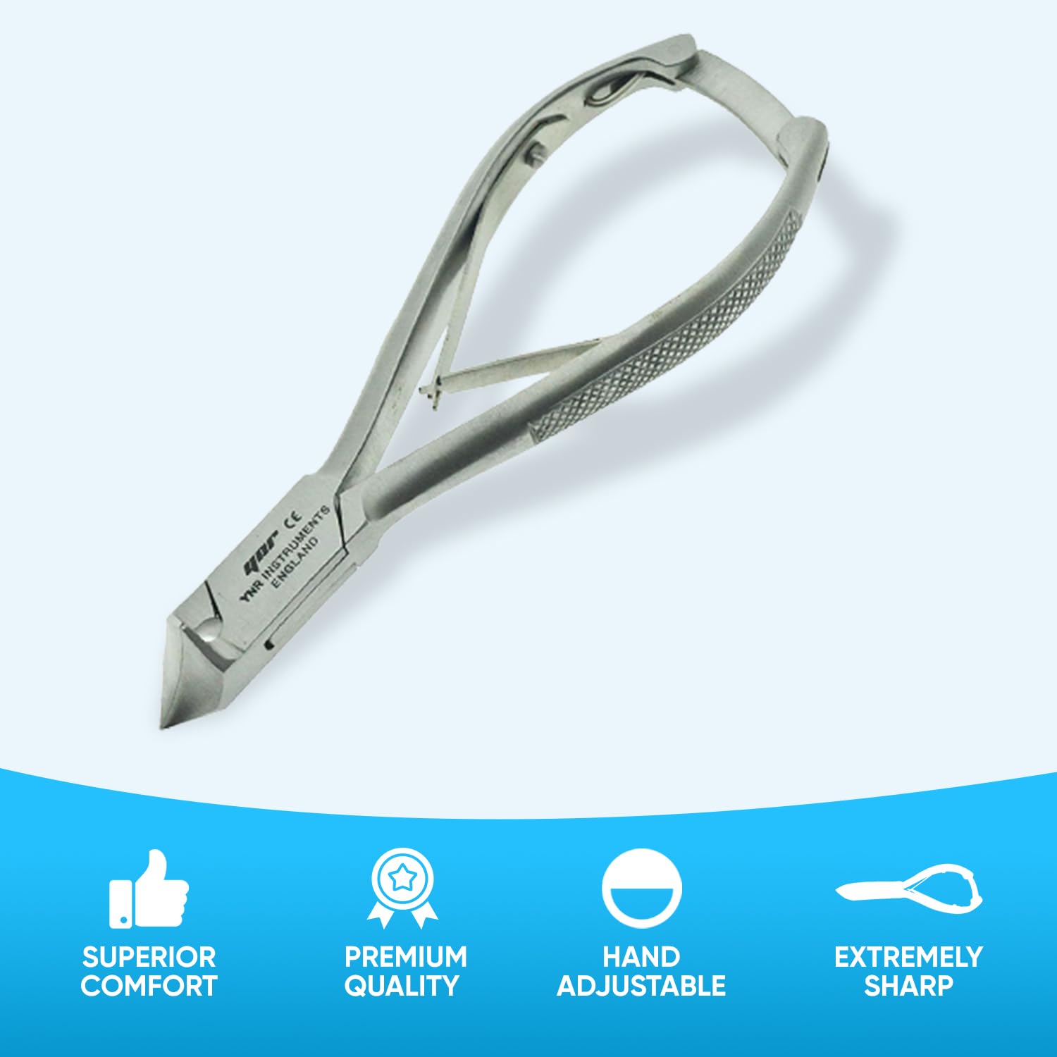 YNR - Professional Toe Nail Cutters Clippers Nippers Chiropody Podiatry Heavy Duty - for Very Thick Nails Fungus Nails - Moon Shape - C Shape