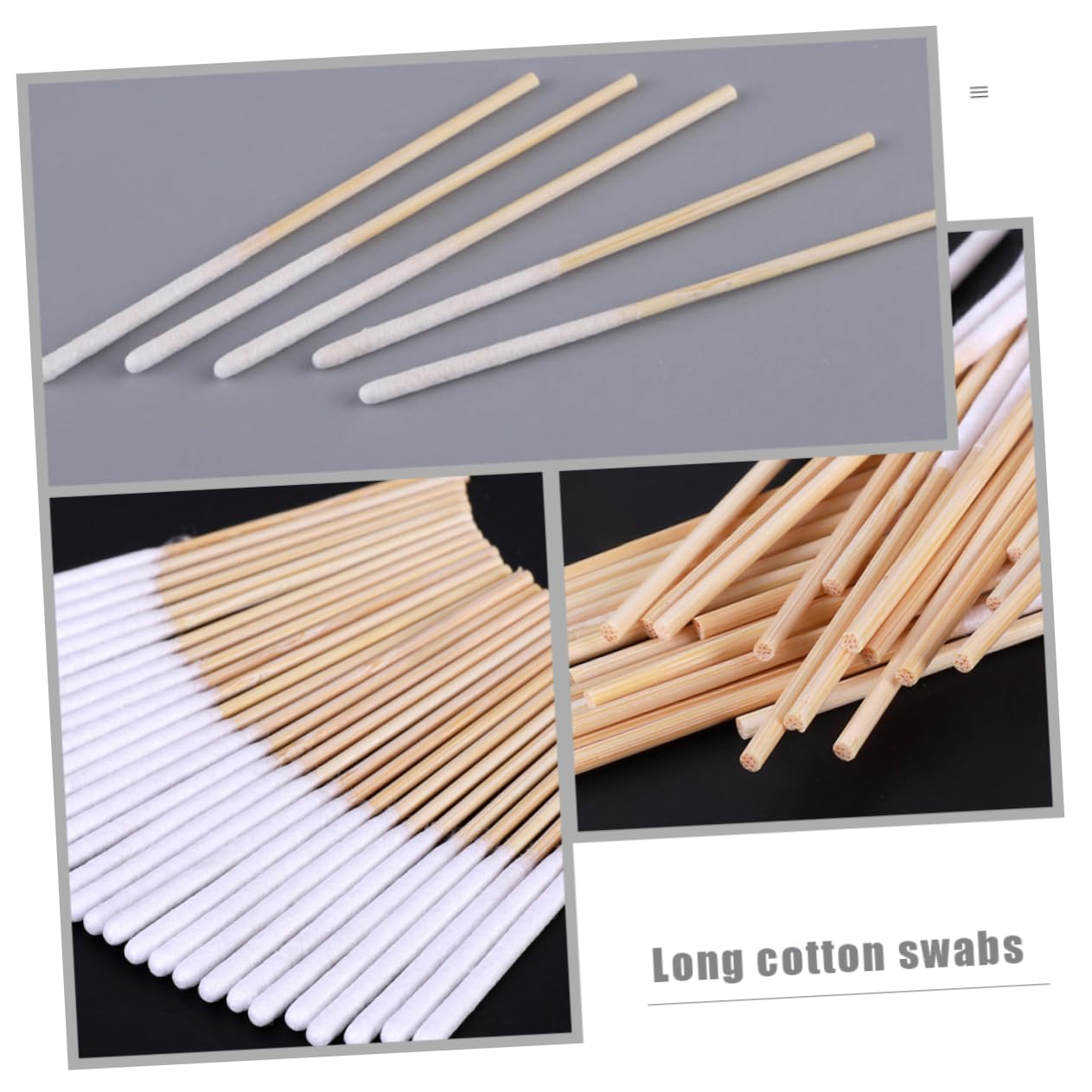 VICASKY 60Pcs Cotton Swabs for Makeup Long Cotton Sticks for Ear Cleaning Cosmetic Application Non Shedding Highly Absorbent Comfortable Design for Daily Use