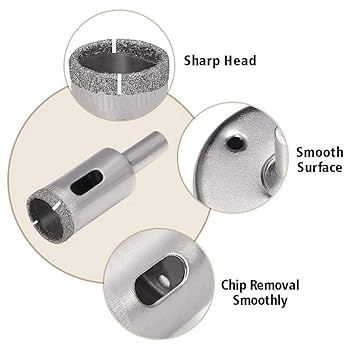 Set 15 Seghe A Tazza Diamantate 6mm - Per Forare Vetro, Ceramica E Piastrelle