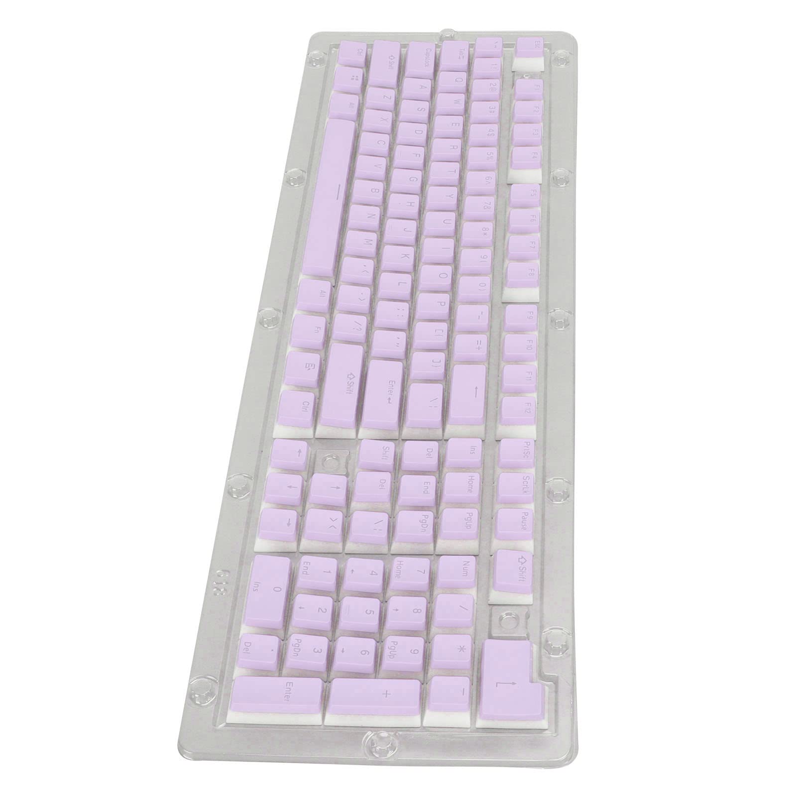Cocoarm PBT Pudding Keycaps 130 Tasti, Altezza OEM Traslucido (PURPLE)