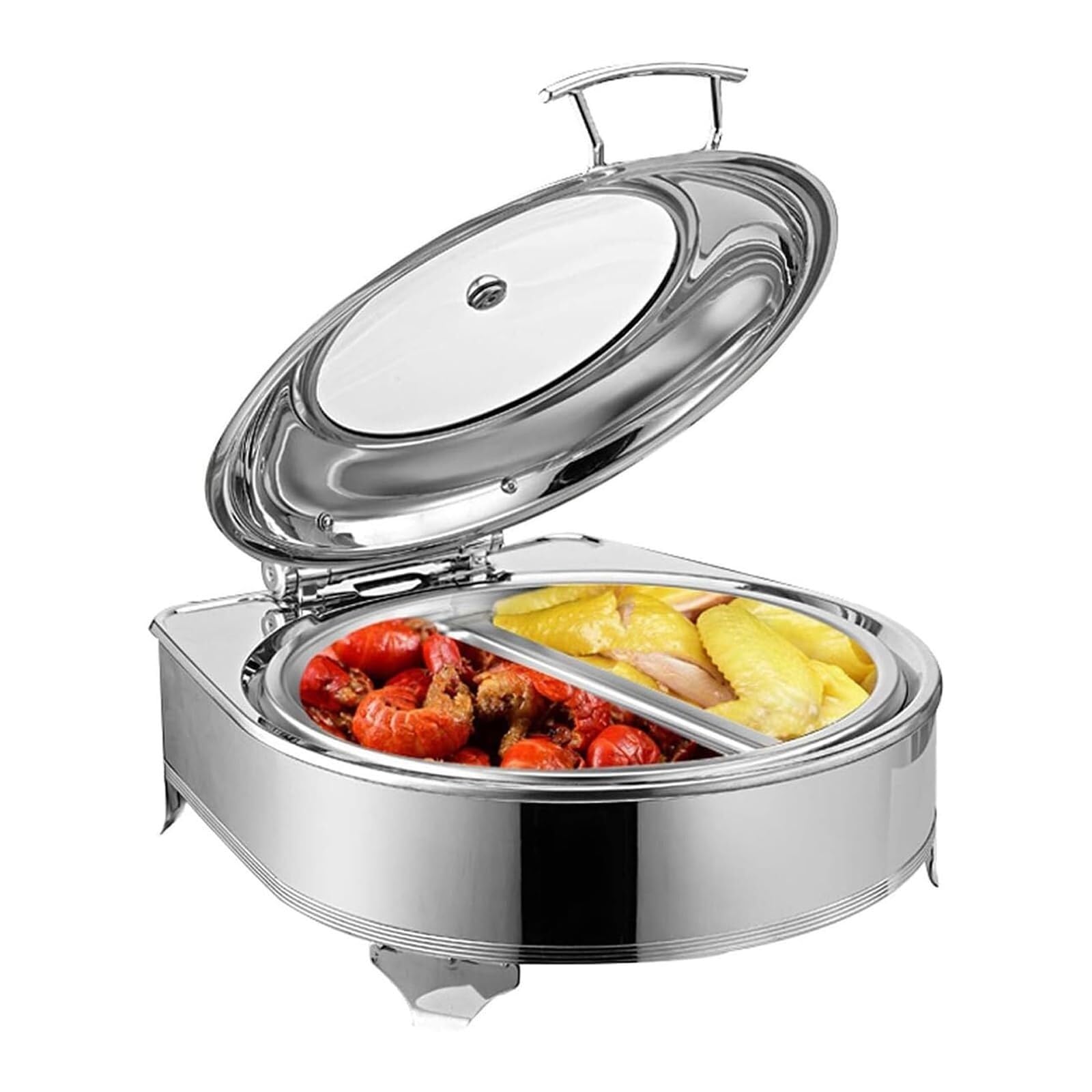 Chauffe-repas en acier inoxydable 6 L 400 W avec son plateau chauffant