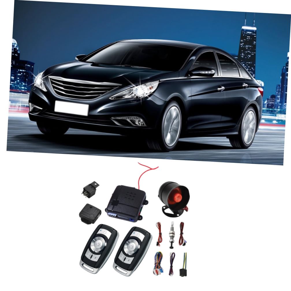 ULTECHNOVO Système Antivol Automobile Alarme pour Voiture, Kit Portable de Sécurité, Activation Automatique, Compatible Verrouillage Central, Protection le Vol, Usage Automobile Quotidien