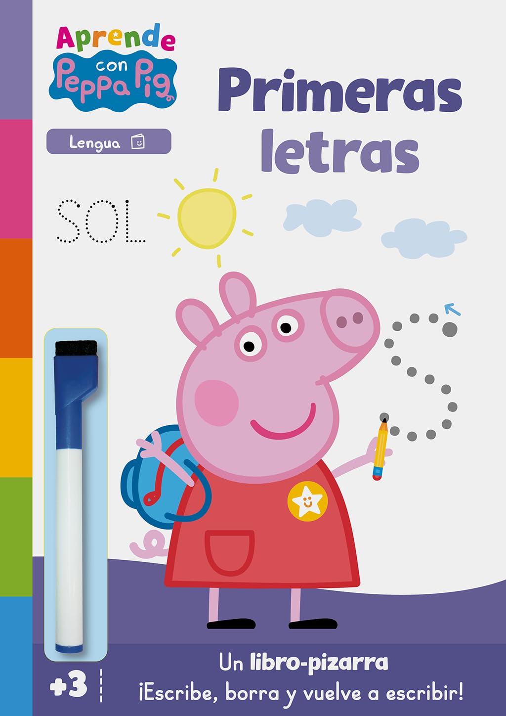 Peppa Pig. Primeros aprendizajes - Aprendo con Peppa Pig. Primeras letras (Libro-pizarra): ¡Escribe, borra y vuelve a escribir! (Altea)