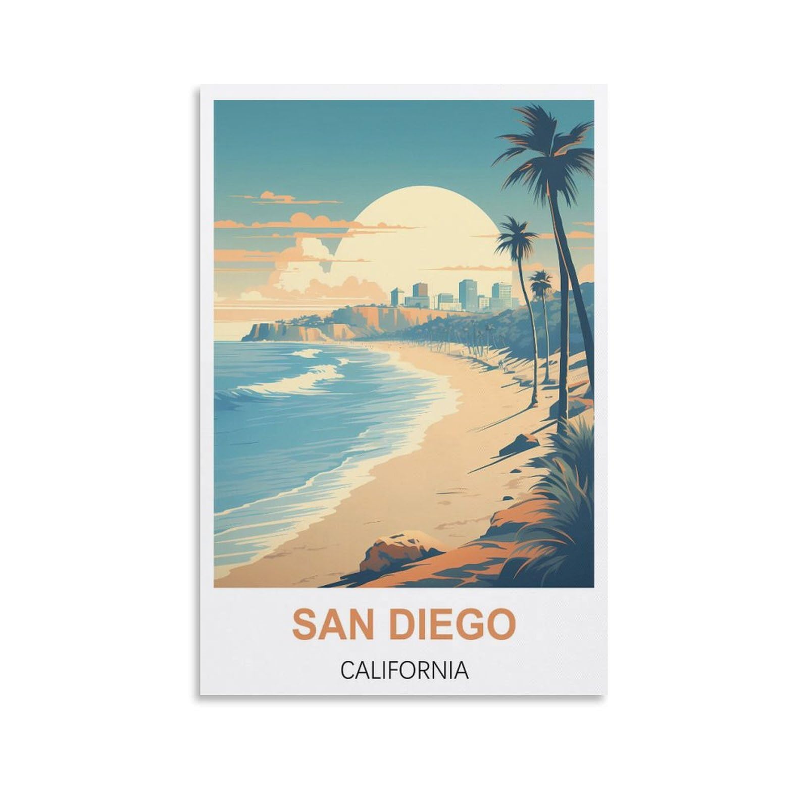 Metal Tin Sign Plaque Poster San Diego California,Decoration for Home Wall Art Kitchen Bar Pub Room Farm Garage Vintage Retro Poster Plaque 30x40cm