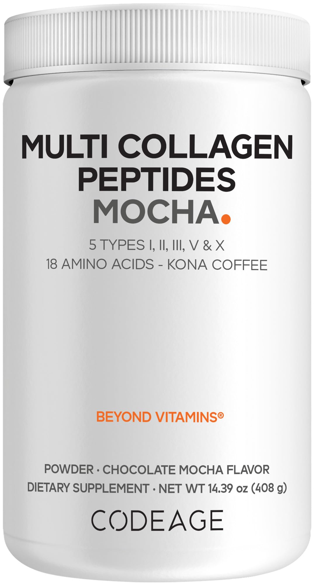 Codeage Multi Collagen Powder, Chocolate Mocha Coffee