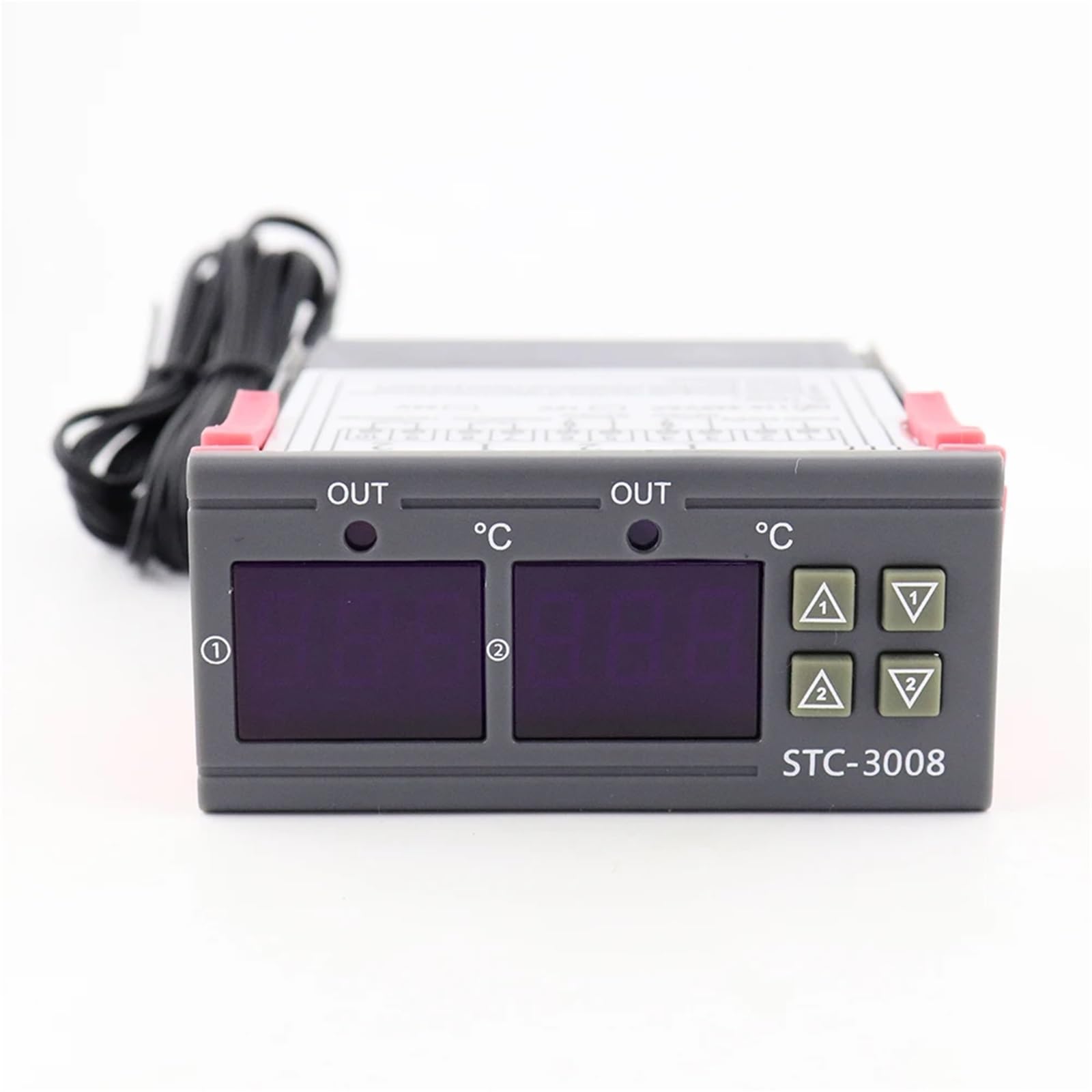STC3008 Regolatore di temperatura digitale doppio Termostato termoregolatore a due uscite relè 12V 220V con riscaldatore e raffreddatore STC-3008(DC 12V)