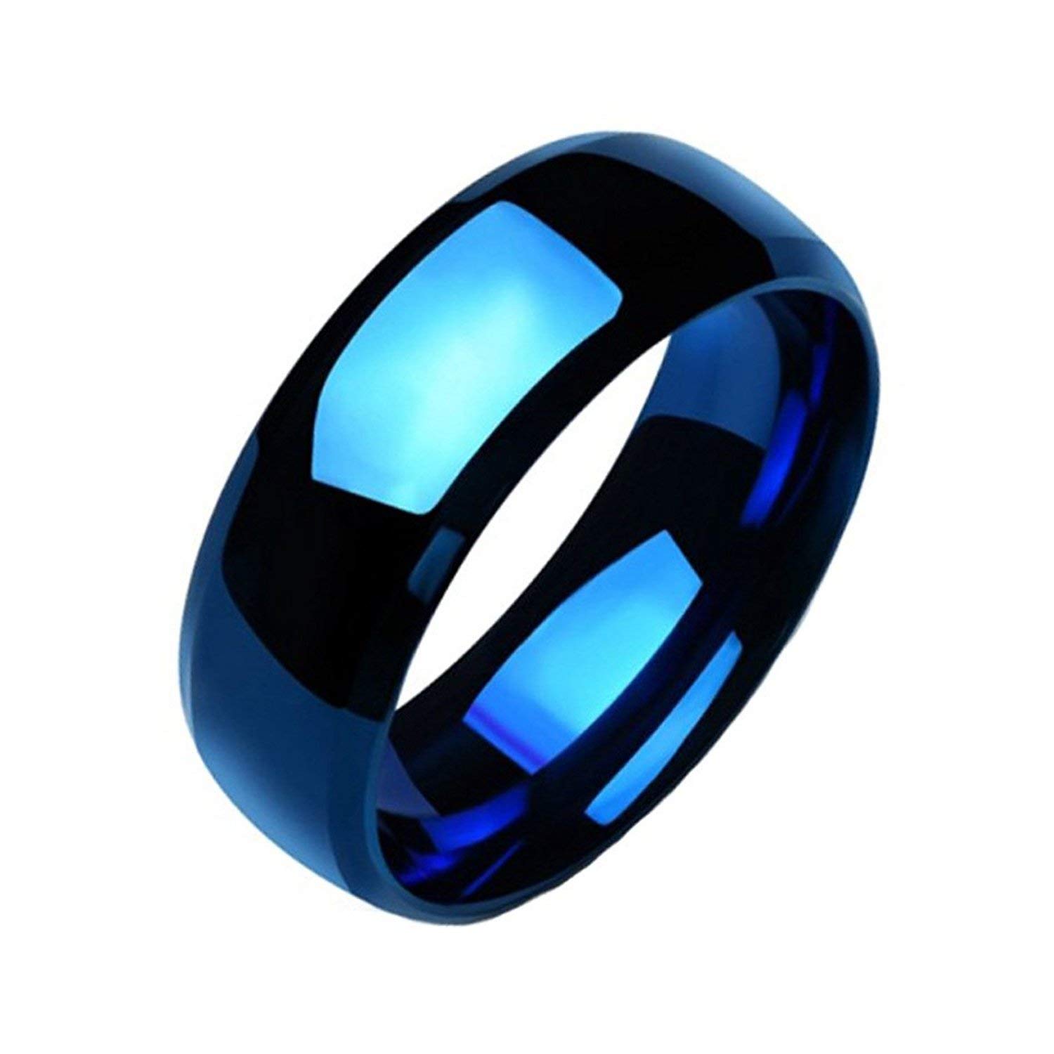 Sorella'z Mens Solid Blue Metal US9 Ring-image-9