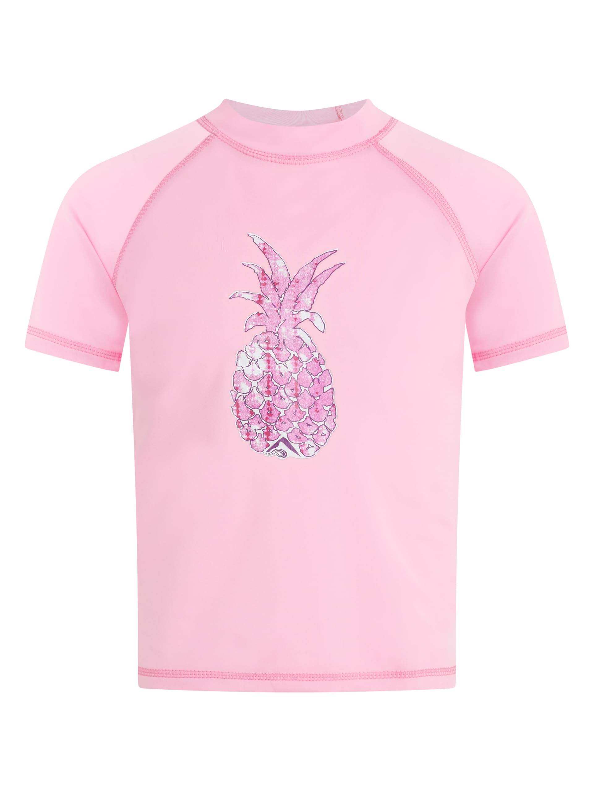 Kanu Surf Girls' Jade Rash Guard UPF 50+ Sun Protection Short Sleeve Swim Shirt