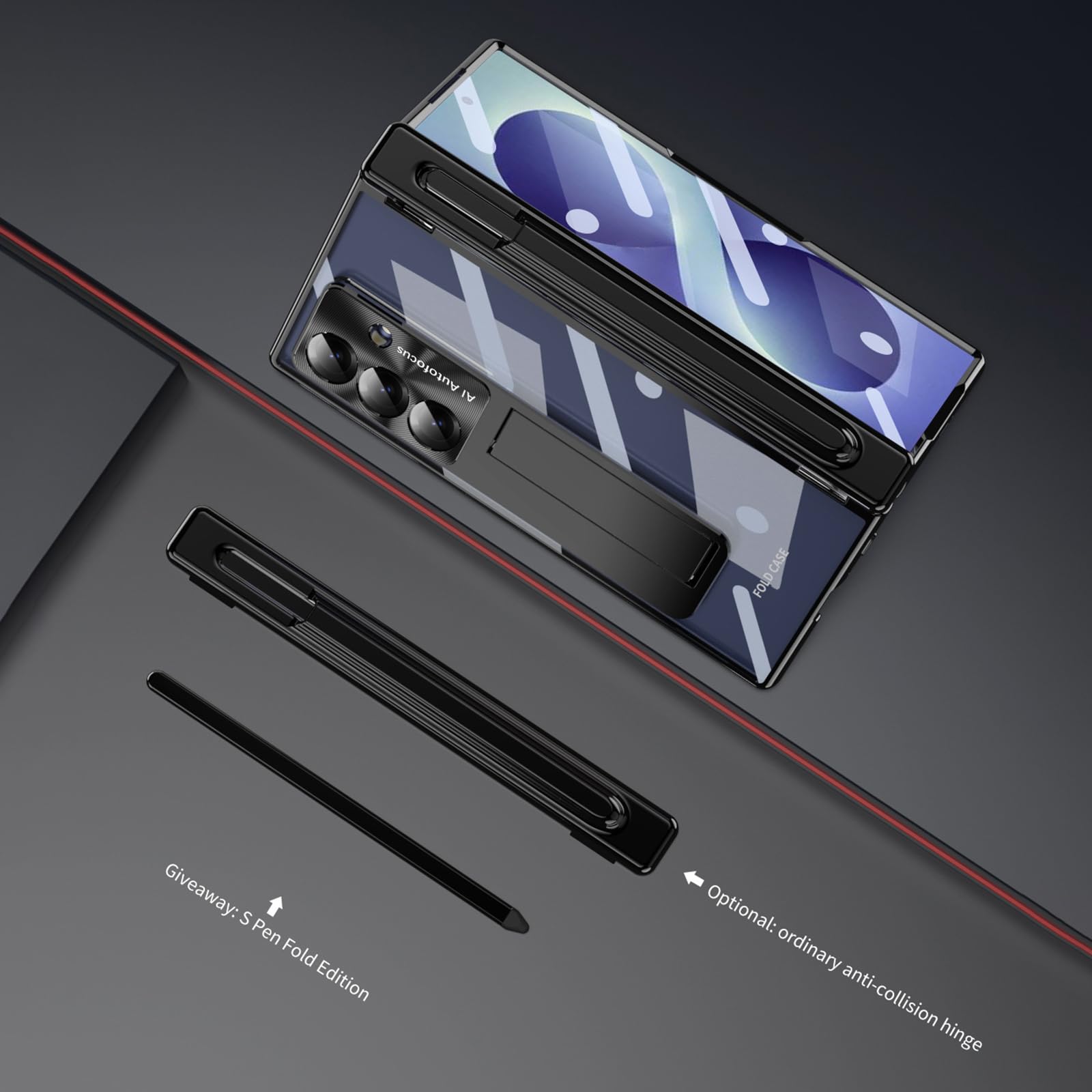 Galvanik Hülle für Samsung Galaxy Z Fold 8 Ultra, Dünne Kristallklar
