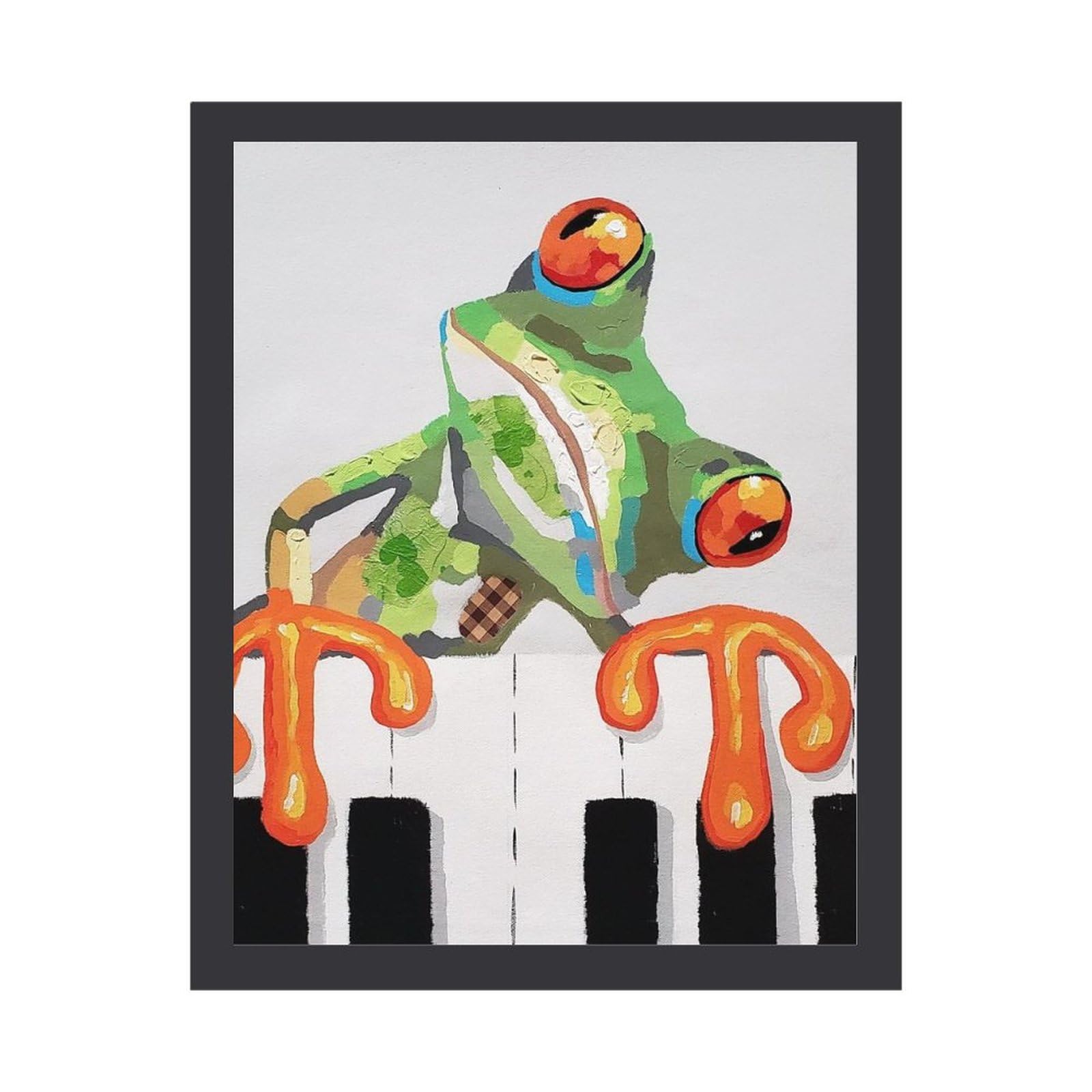 【残り1点、早い者勝ち】カエルの水彩画 木製フレーム付き 残り1点、早い者勝ち】カエルの水彩画 木製フレーム付き 残り1点、早い