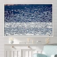 Framed Canvas Wall Art Flying Together Birds Farmhouse/Country Group Group Multicolor Photography Realism Relax/Calm Warm - 16x24 inches