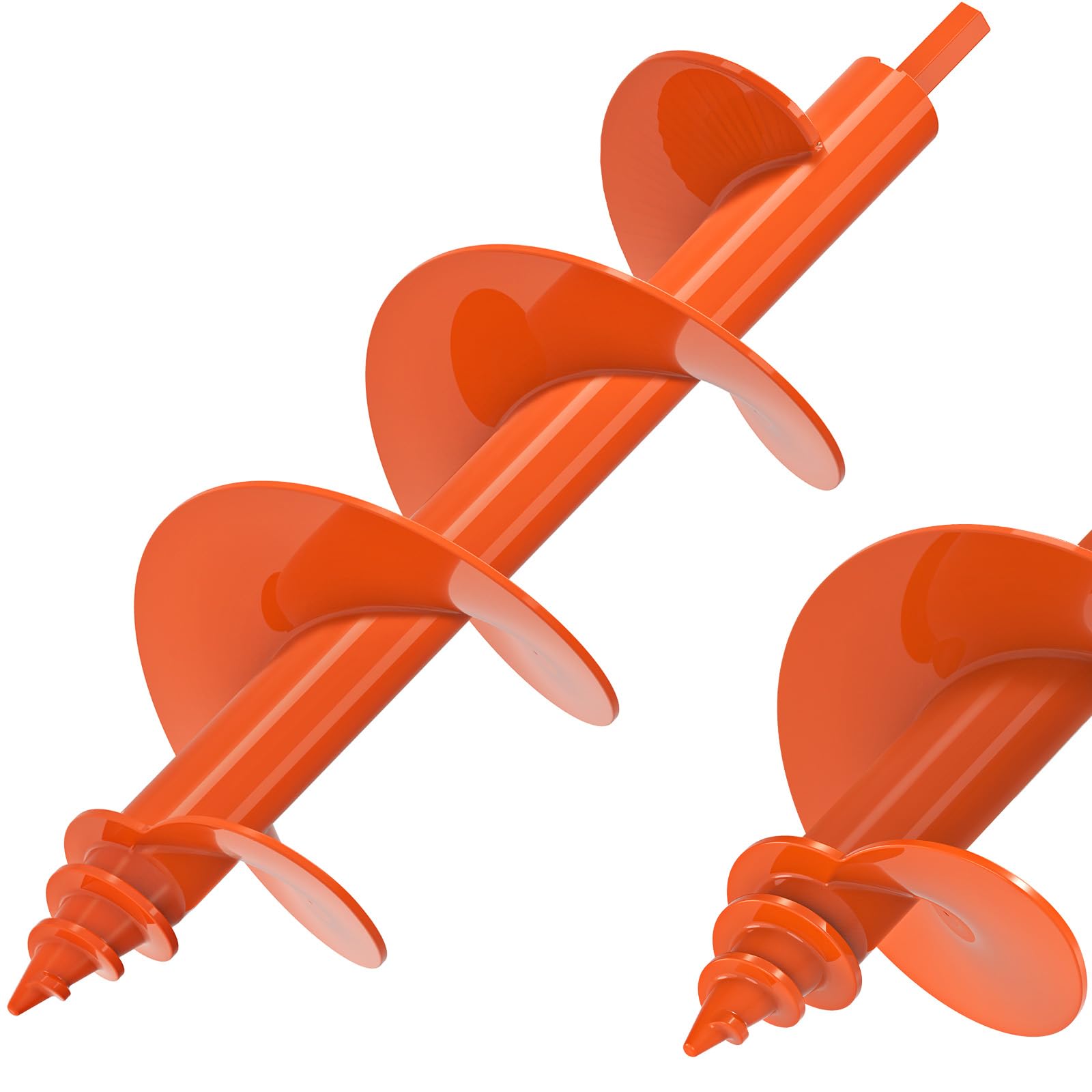 Insaga Threaded Auger Drill Bit for Post Hole Digger 4x12'', 3mm Thick Spiral Garden Earth Auger Bulb Drill Bit for Planting, Hole Digger for Fence