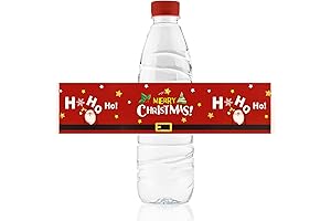 Christmas Water Bottle Labels - Decorate Your Holiday Cheer with 50 Festive Designs