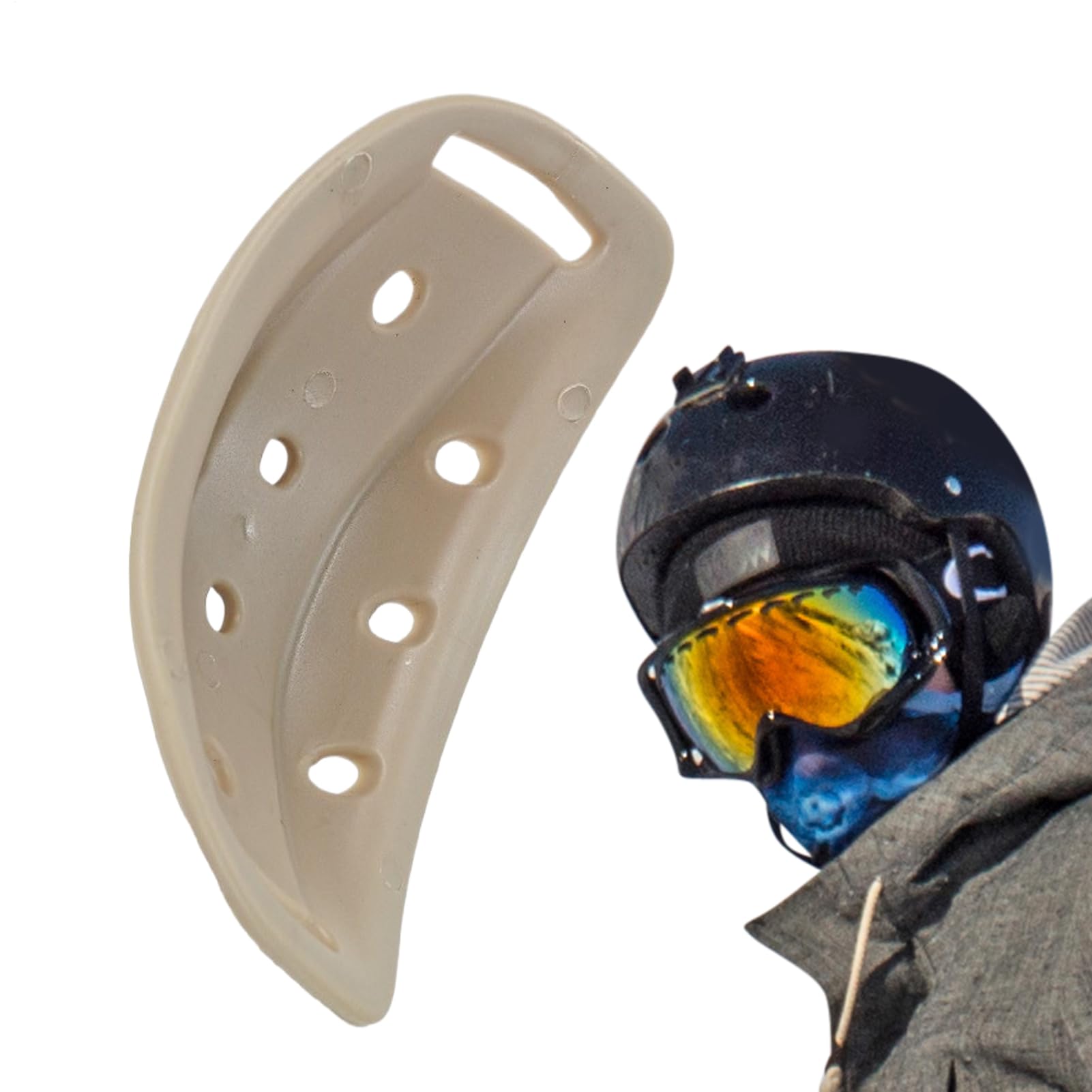 Soporte de barbilla de silicona para casco duro – Soporte de barbilla de silicona para casco duro | Protector a prueba de golpes, accesorios de equitación para ciclismo, motociclismo, patinaje — view 10