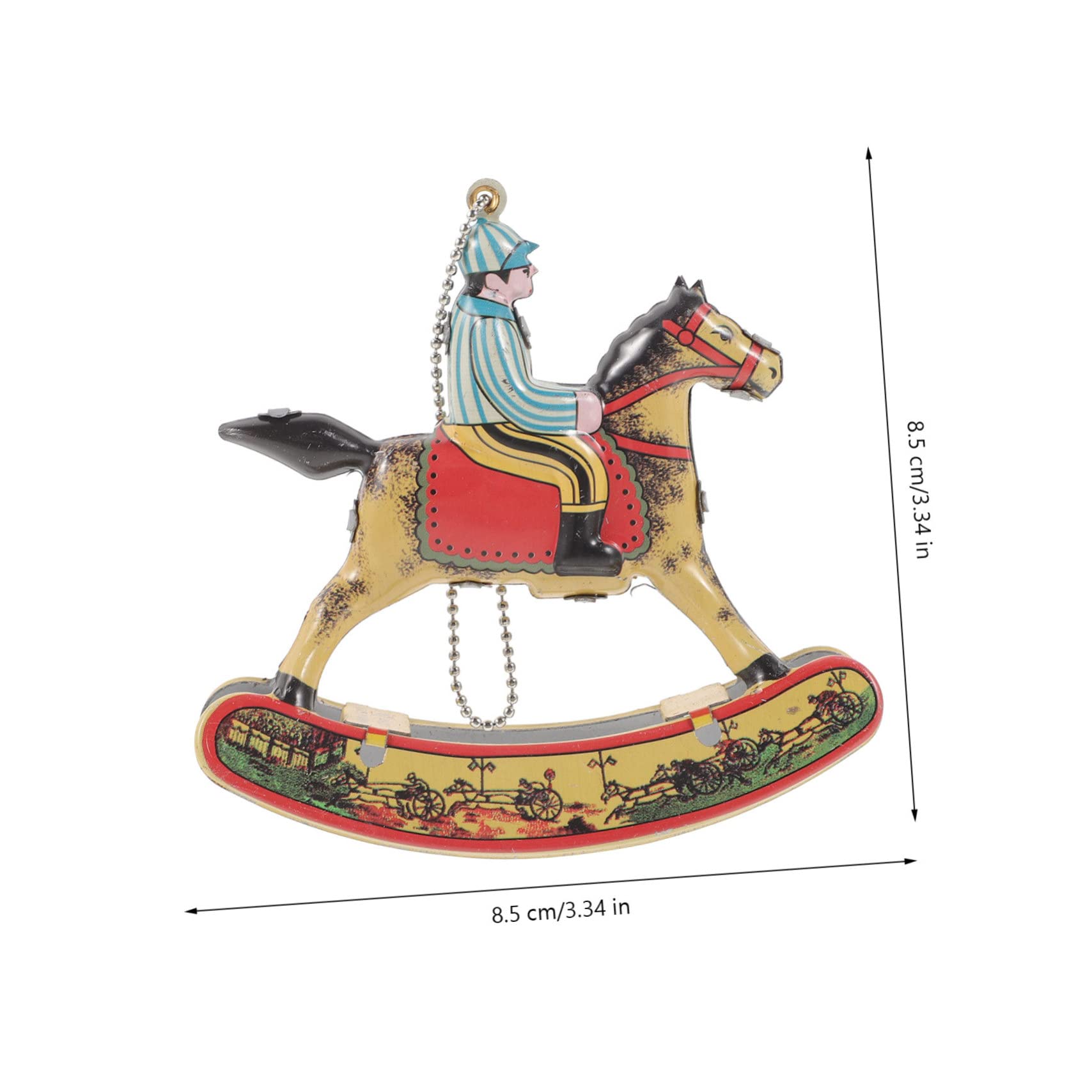 Amazon | TEHAUX 鉄製ロッキングホースの装飾品 デスクトップ