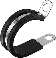 Vista 8 de 50 PCS Abrazaderas de Cable de 1/2 Pulgada, Abrazaderas de Cable de Acero Inoxidable 304, Abrazadera Aislada, Abrazadera de Manguera, Abrazadera