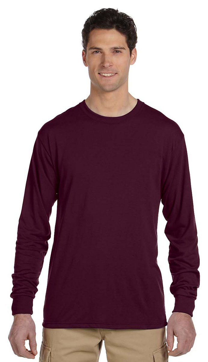 JERZEES Dri-Power® Performance Long Sleeve T-Shirt XL J. Navy