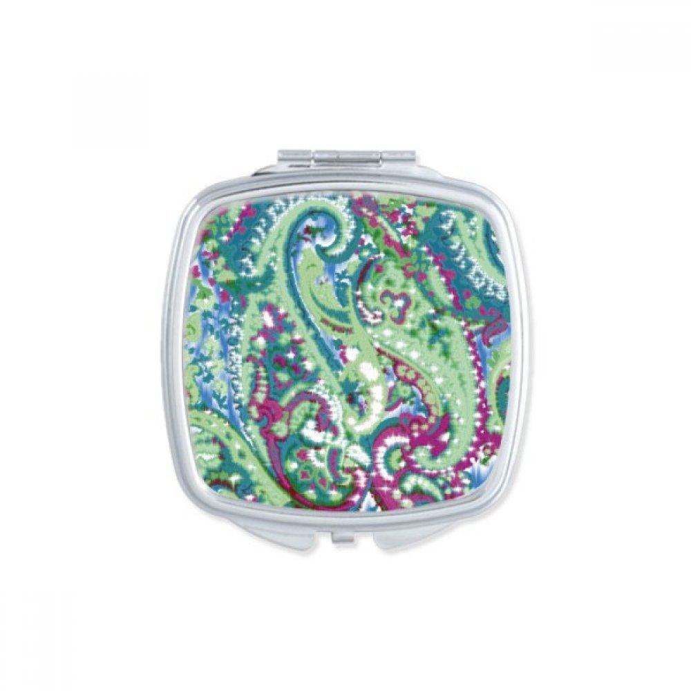 Miroir de poche motif poisson abstrait accessoire de maquillage compact carré