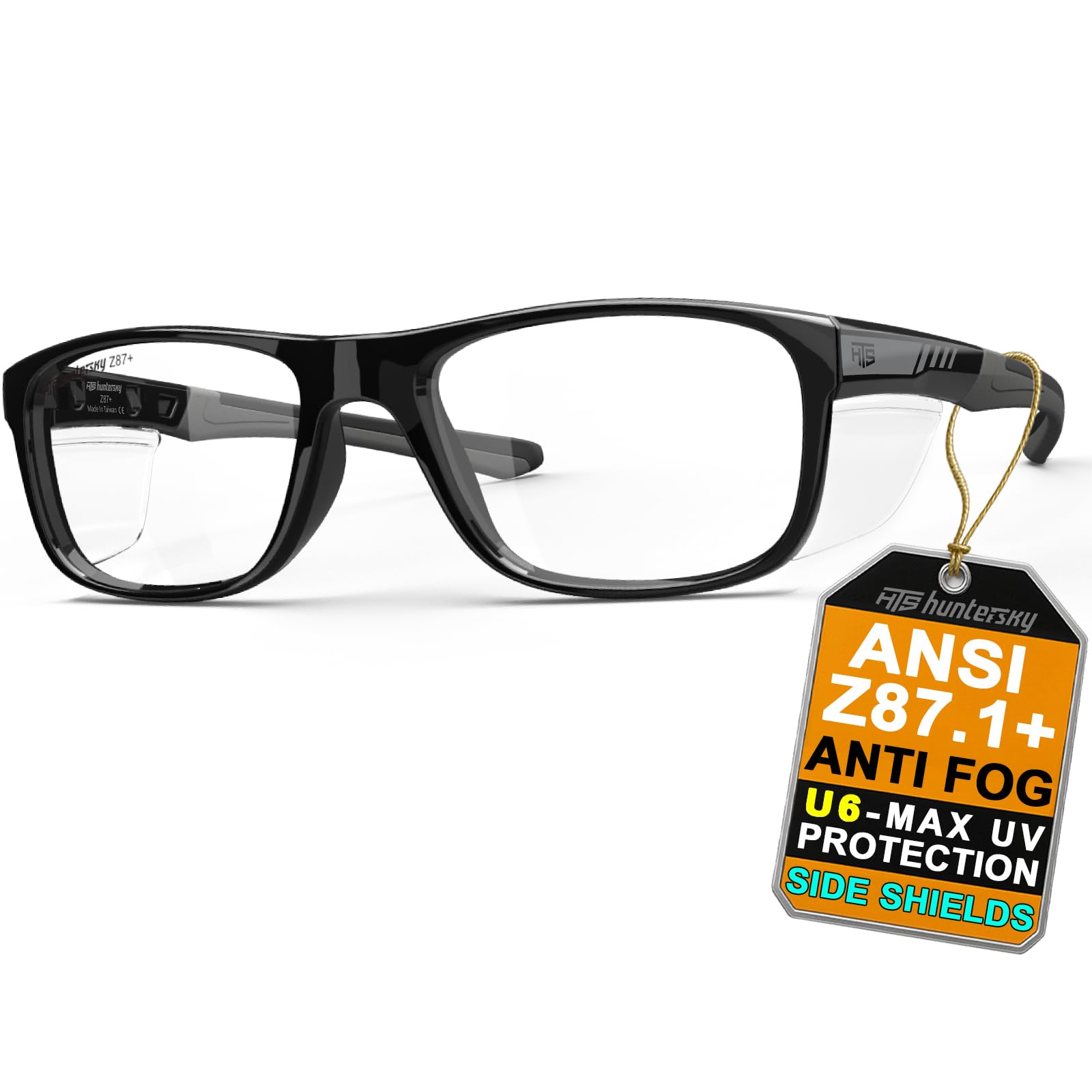 TR90NZZ Safety Glasses with Side Shield Small Size Women Men ANSI Z87 Anti Fog Scratch Resistant Lab Pickleball