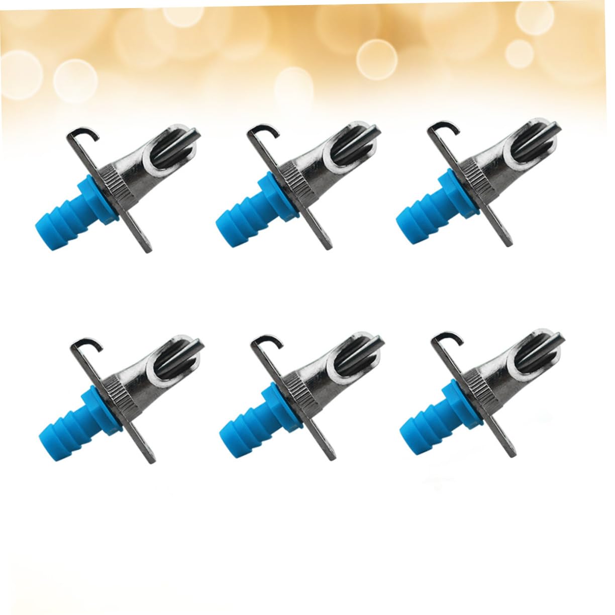 Mikikit Rabbit Feeder Water Drinker Set Automatic Double Spring Watering Nozzle for Animals Durable Easy to Assemble Suitable for Wire Cages for Rabbits and Ferrets Random Color