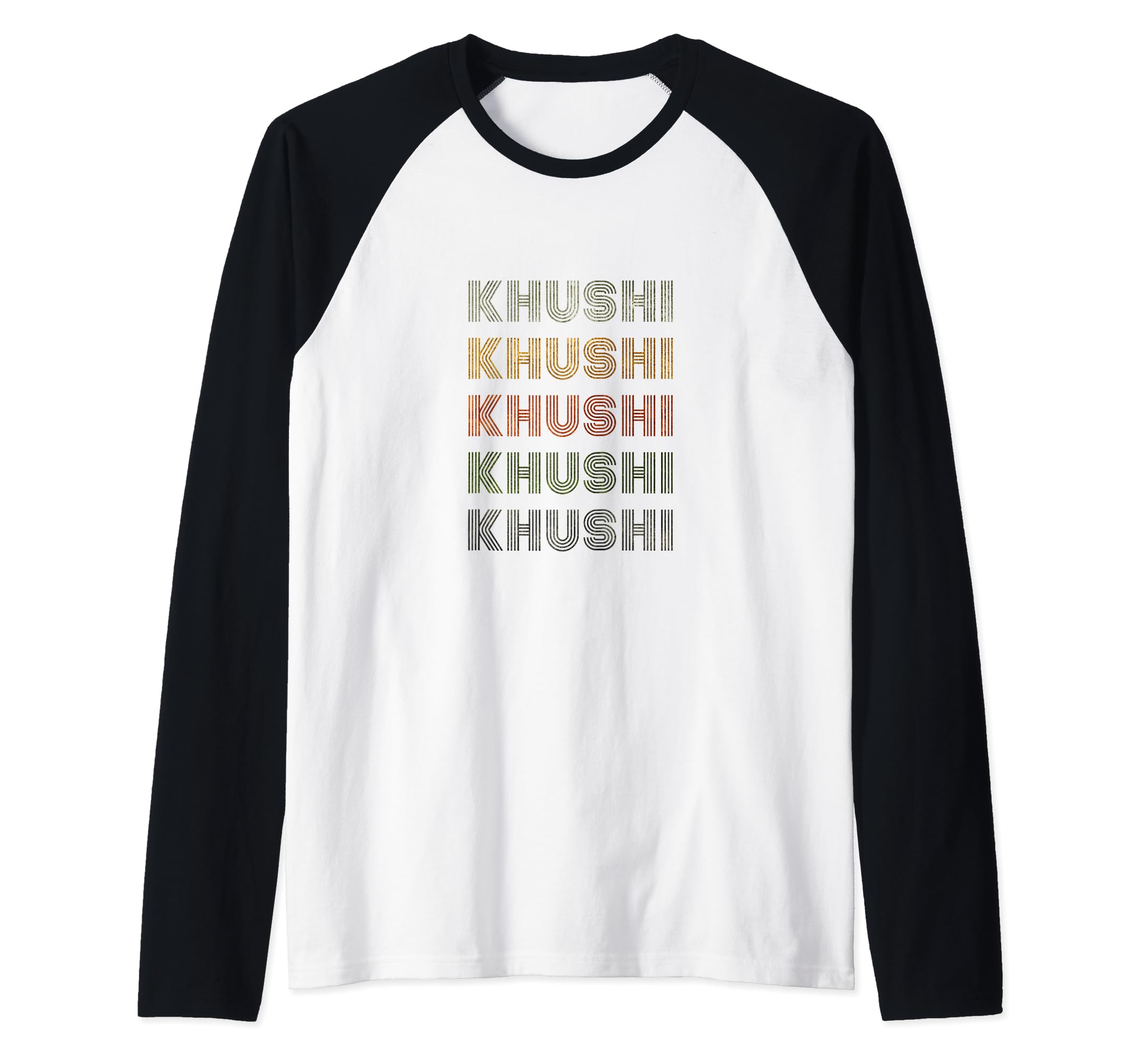 Love Heart Khushi NametagLove Heart Khushi Tee Grunge Vintage Style Black Khushi Raglan Baseball Tee