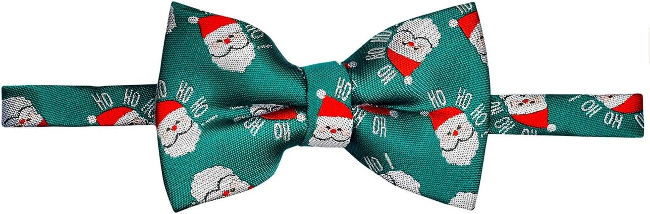 Retreez Christmas Happy Santa Claus Ho Ho Ho Pattern Pre-tied Boy's Bow Tie