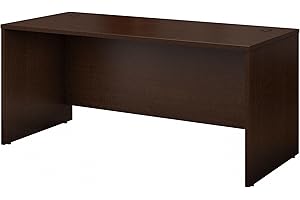 Series C 66W Large Computer Desk in Mocha Cherry