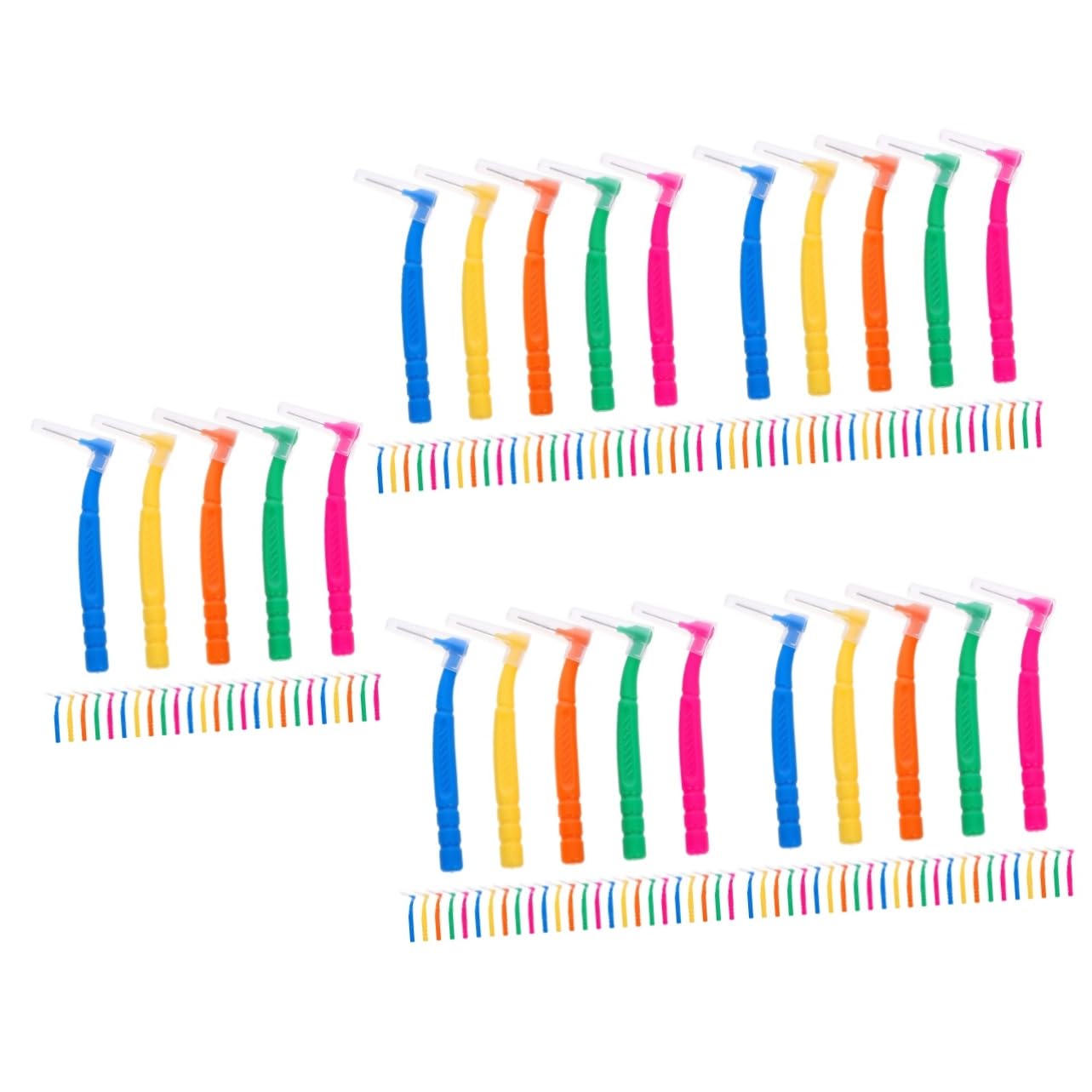 5 Series Cepillo Limpiador Interdental Cepillo Limpiador Interdental Oral Diente Portátil Alcance s De Multipack Viaje Delgado De 30 piezas x 5