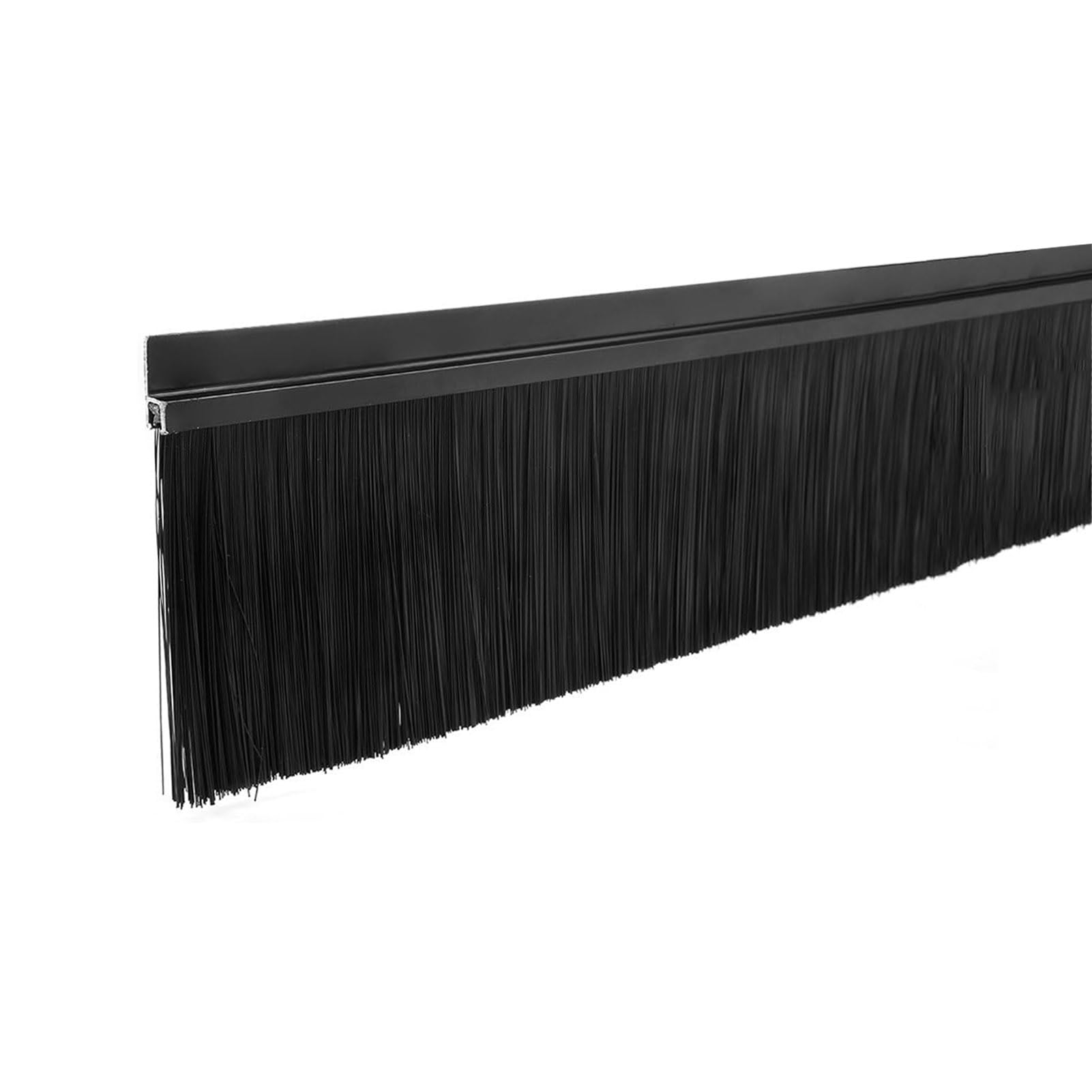 TA-VIGOR Door Sweep 39.37 inch x 4.4 inch, Door Brush Bottom Sweep with H-Shape Aluminum Alloy Base,3.6 inch Nylon Brush Insert Door Sweeps for Exterior Doors
