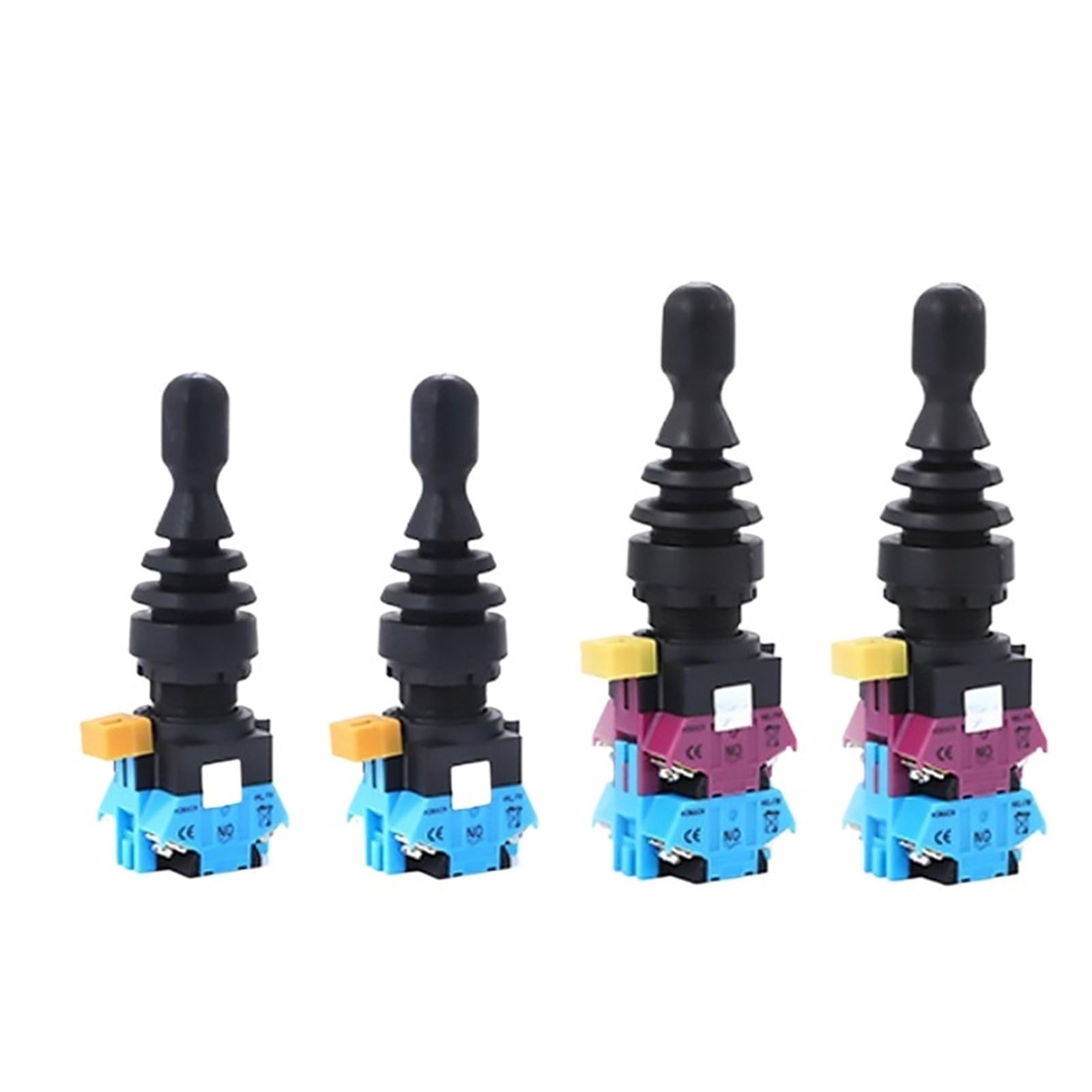 JNURGWLYH 1pcs Joystick Switch Momentary 2/4 Position 2/4NO Self Latching Spring Return Wobble Stick 22mm Monolever Rocker Cross Switch HKL-FW(2 way Self reset)