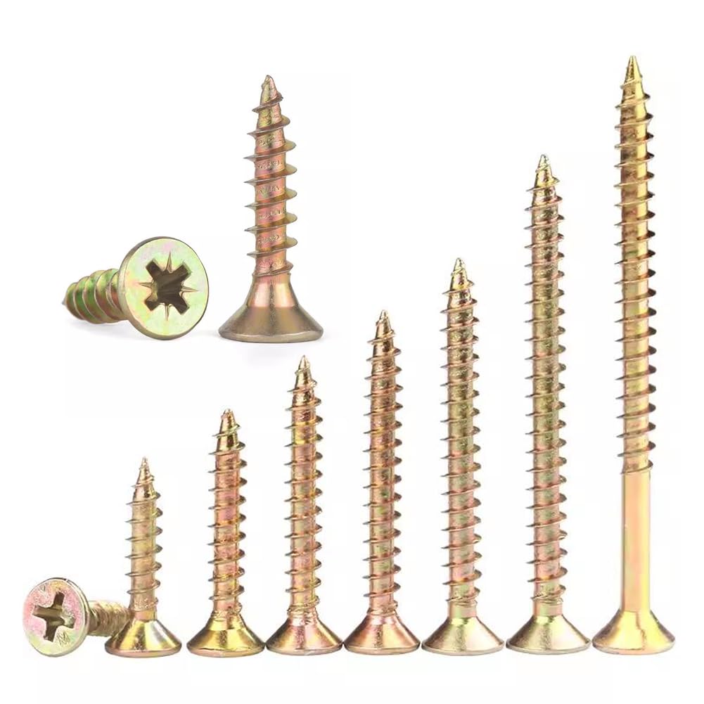 Wood Screws Assortment, 830Pcs M5-M3 80-16MM Extra Strong Large Zinc Plated Screw Set, Assorted Screws for Wood Fences Doors - Image 4