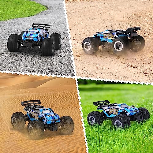 Remote Control Car, Remote Control Truck, 2.4Ghz All Terrain Off-Road Monster Truck, 20 KM/H Rc Cars with LED Bodylight and 2 Rechargeable Batteries Toys for Boys - Image 5