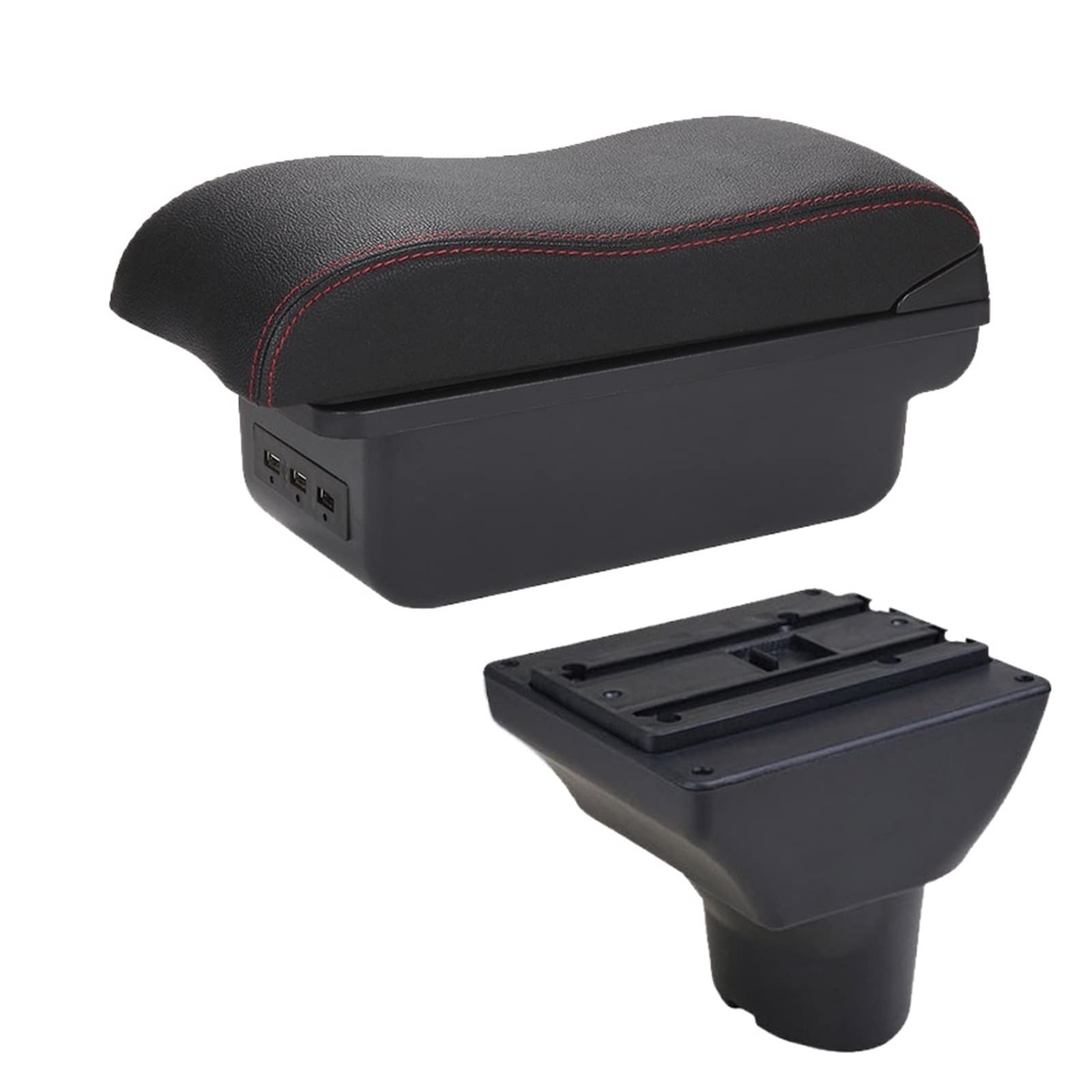 Baiqimv Armrest Box Storage Box Car Accessories Interior Parts Details Retrofit Parts Center Armrest Box For Hyundai I20(B1 3USB)