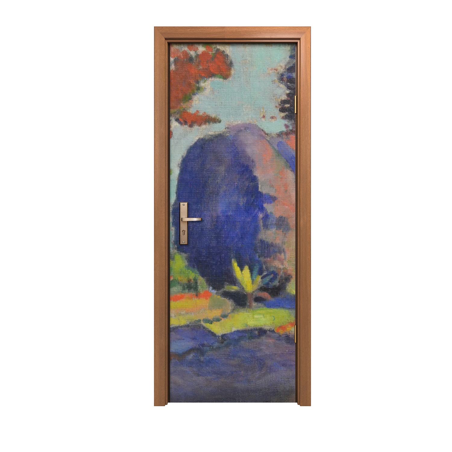 Autocollant de porte 70x200cm Jardins Henri Matisse pour décoration murale