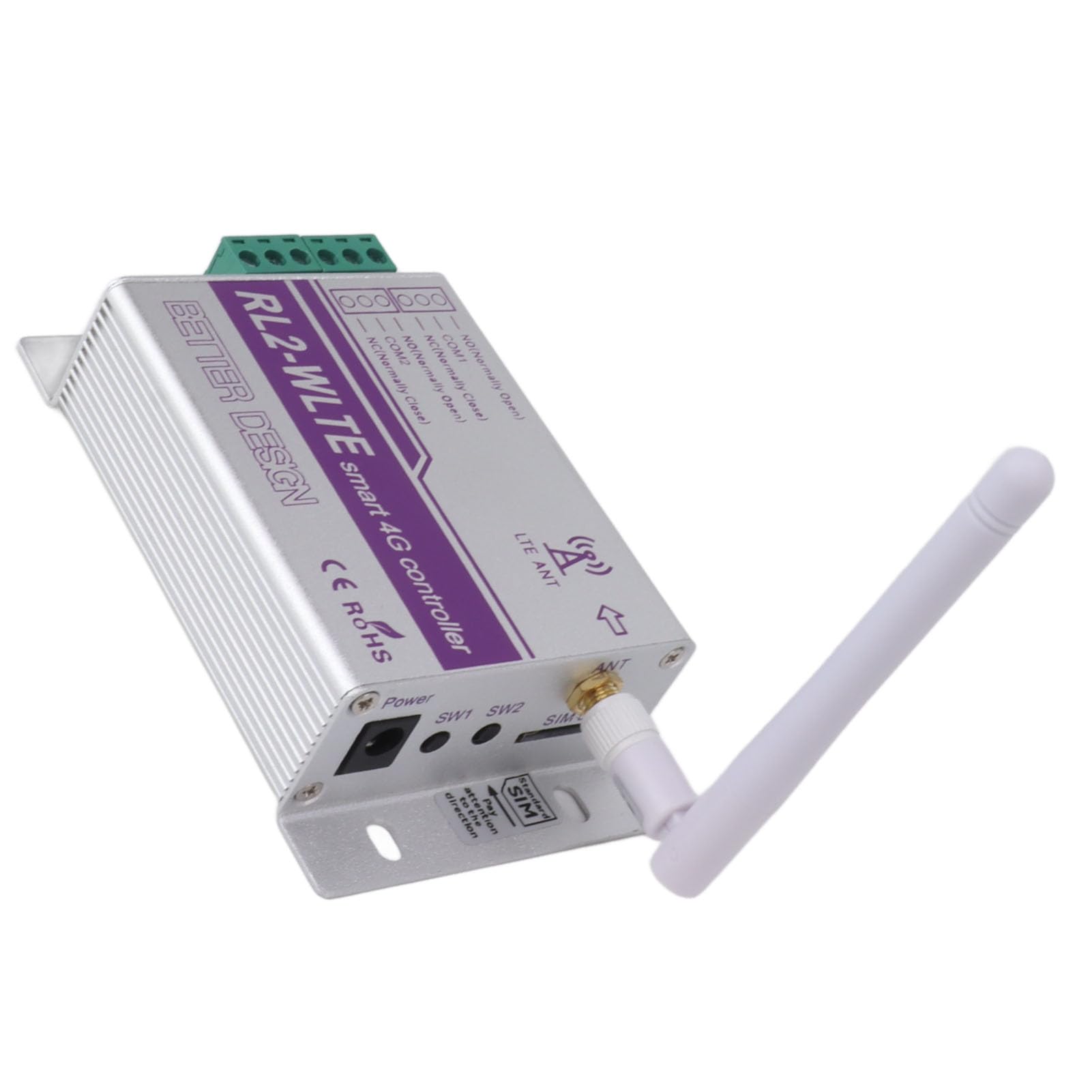 Garosa Abricador gsm Gate, Módulo 4G de Control 4G de Control Remoto, Frecuencia Global, Vivienda de Aluminio para Agricultura Agrícola, Iluminación de la Estación Base