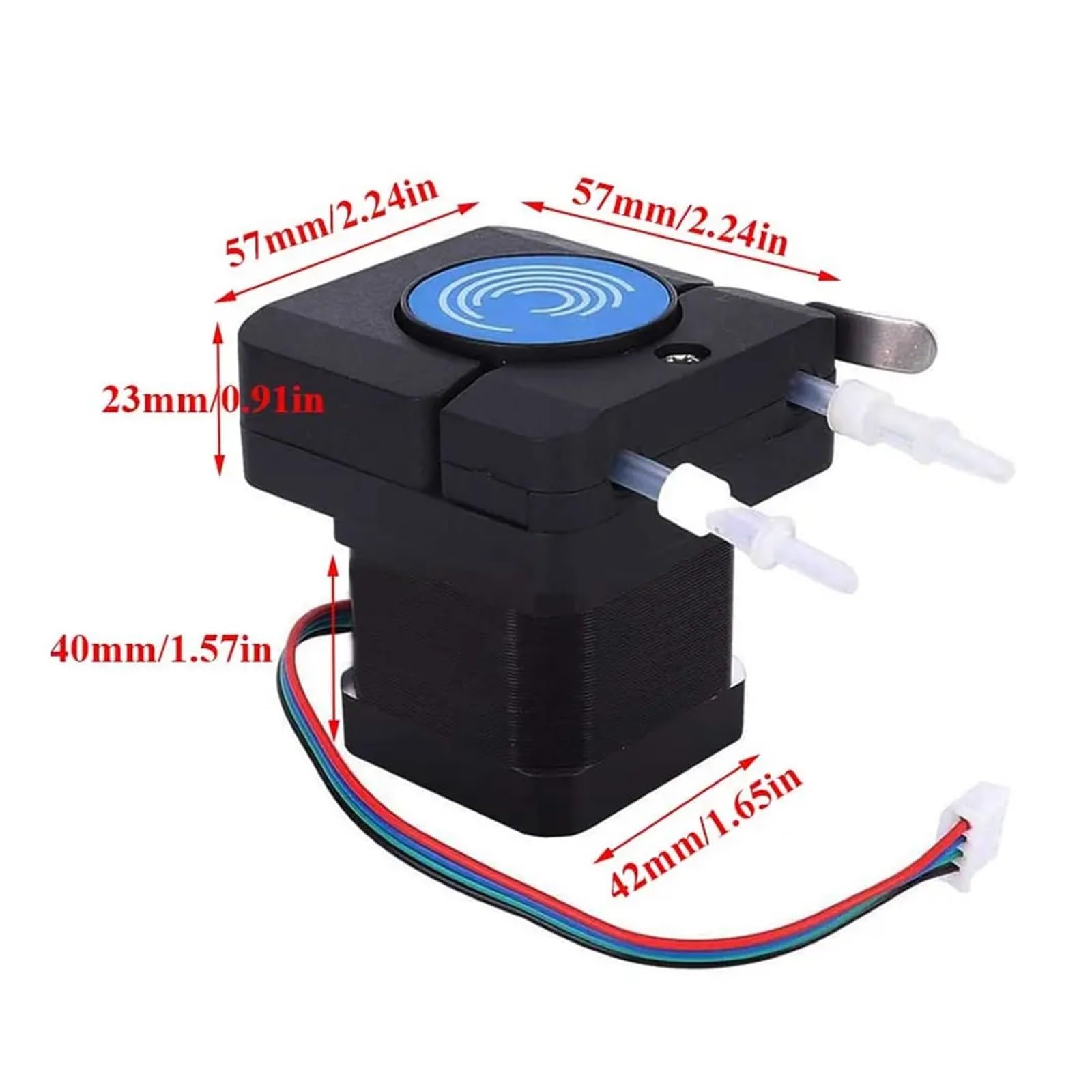 Pompe péristaltique 42 Moteur pas à Grand débit doseuse anticorrosion Vide Aquarium Laboratoire Analyse Dosage de l'eau Haut débit(Pump - Stepper motor)