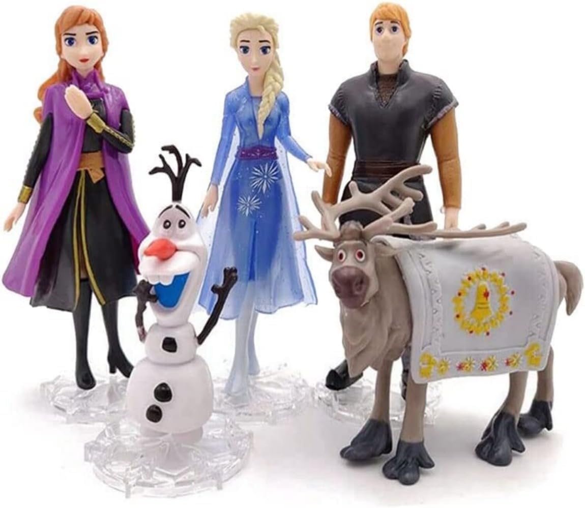 Set De 6 Mini Figuras Para Decorar Tartas - Cumpleaños, Fiestas Temáticas, Material ABS, Altura 7 Cm
