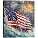 RIBNTAK American Flag Fireworks Canvas Wall Art, Modern Farmhouse Wall Decor Canvas Prints, Vintage Patriotic Posters for Room Aesthetic, Large Artwork for Living Room Home, Made in USA