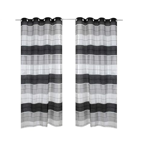 White And Black Curtains Amazon Co Uk