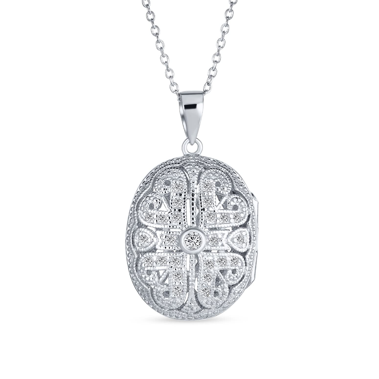 Personalisieren Parfüm Diffusor Nachlass Schmuck Viktorianischen Vintage Stil Filigrane Unendlichkeit Floral Herz Oval Rechteck Medaillon Anhänger Halskette 14K Gelbgold Vergoldet .925 Sterlingsilber