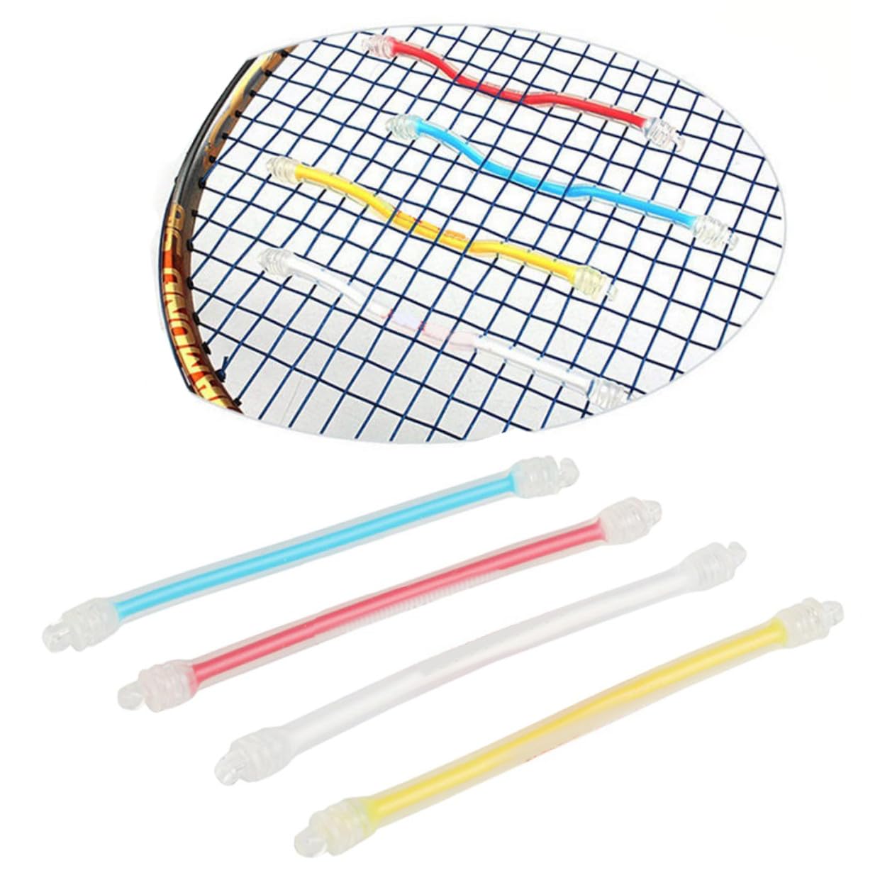 YARNOW 6 Pezzi Attrezzatura da Tennis Attrezzatura da Tennis Racchetta da Tennis Smorzatore di Vibrazioni Racchetta da Tennis Smorzatore in Silicone per Ammortizzatore Tennis