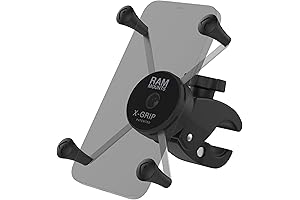 X-Grip Large Phone Mount with Low-Profile RAM Tough-Claw for Rails 0.625" to 1.14" in Diameter