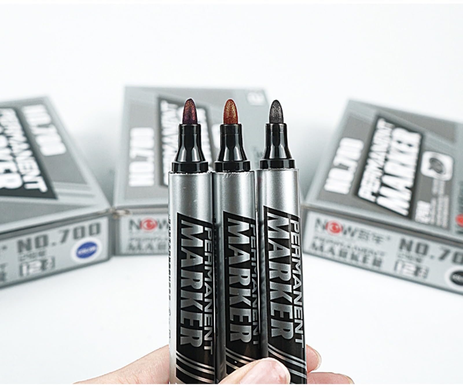 Amazon｜15 pcs/セット永久記号ペン黒青赤インク2.0 mm防水速乾