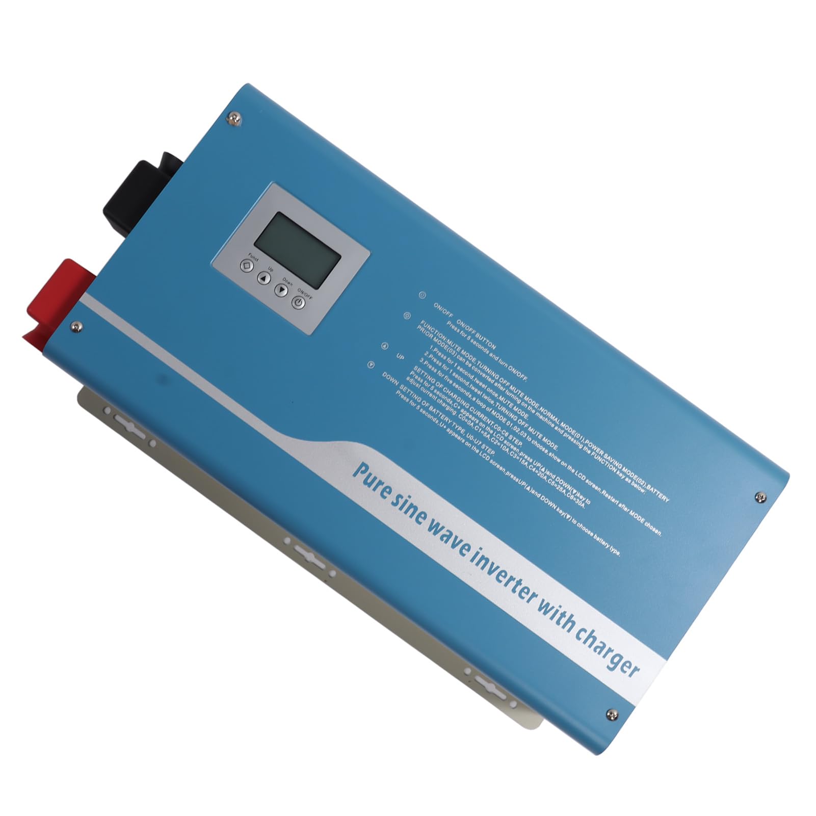 Aramox Falownik Solarny 1,5 KW, Przetwornica Czystego Sinusa 1500 W LCD,