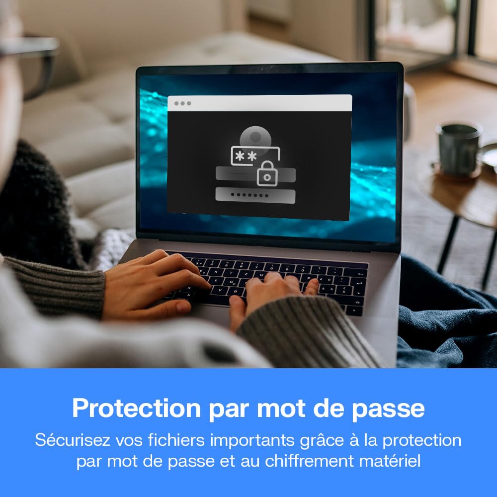 WD 2To My Passport Disque Dur Externe Portable, Fonctionne avec appareils USB-C et USB-A, Sauvegarde et protection par mot de passe, USB 3.2 Gen 1,